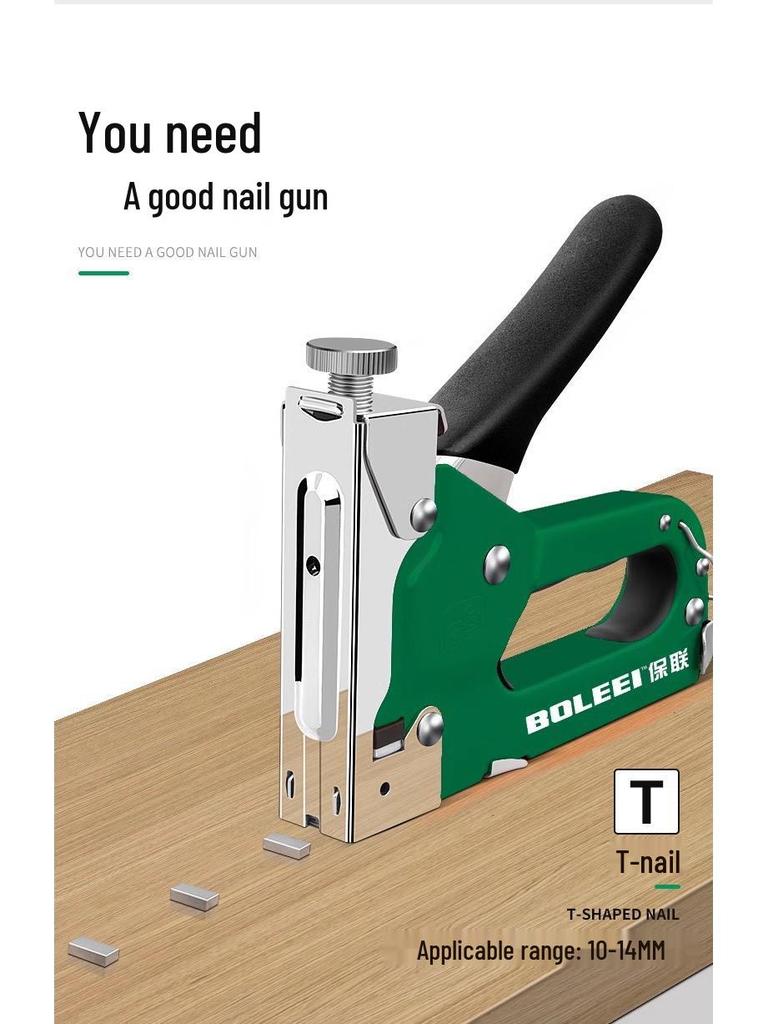Manual Steel Nail & Staple Gun for Wire Slotting & Woodworking