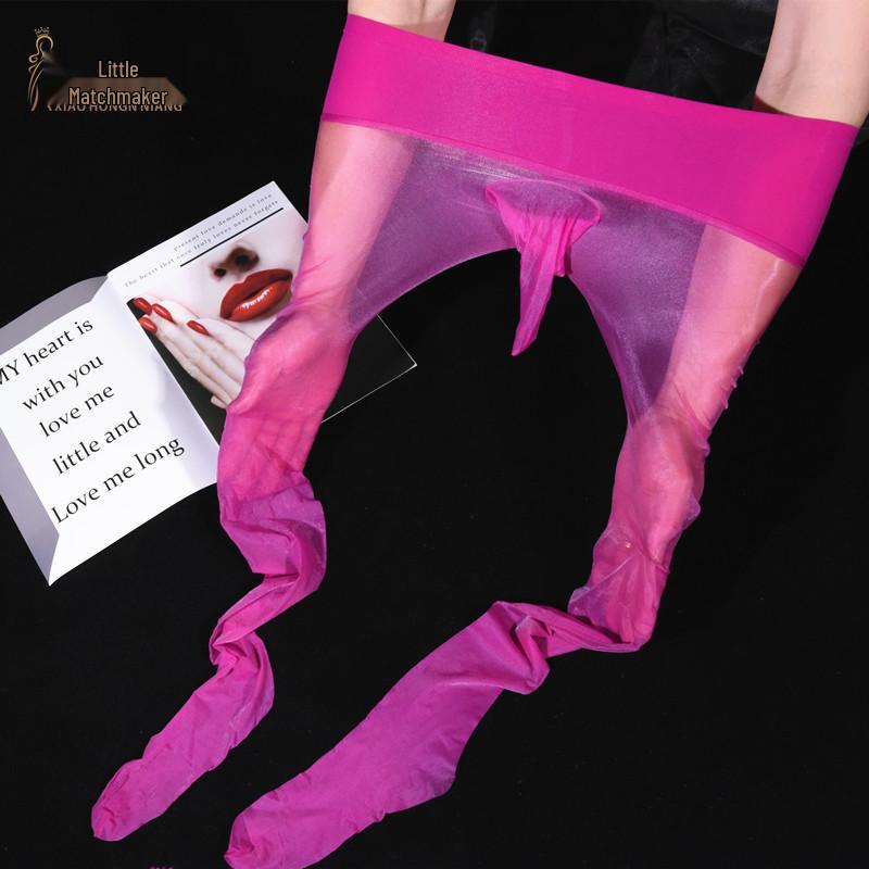 Aurora Men's Ultra-Thin Shiny Stockings - Seamless, Transparent, Sexy Fit with 360° Coverage
