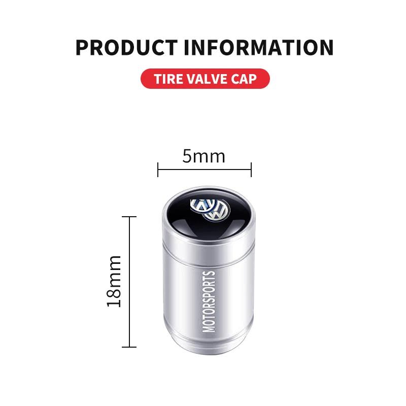 Golf MK6 MK7 MK8 2026 Hot For Volkswagen VW Car 3D Metal Logo Wheel Stem Air Valve Caps Tire Dust Cover For Volkswagen VW GTI R
