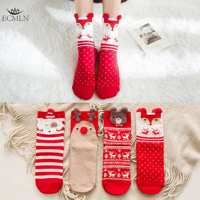 Christmas Socks Ladies Girls Christmas Socks Reindeer Snowflake Socks Xmas Gift for Women