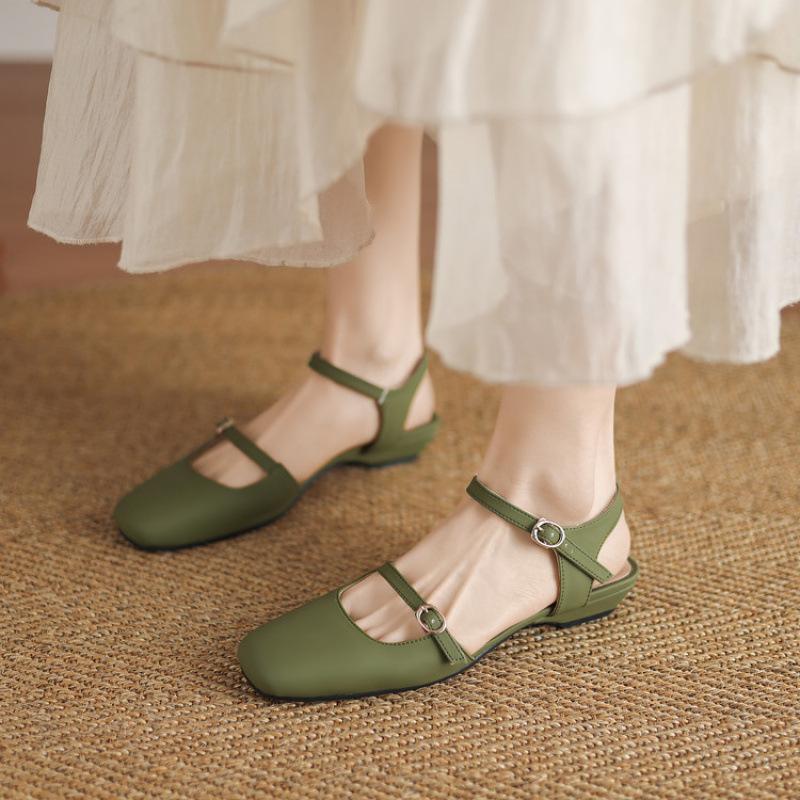 Summer empty sandals women's Korean version round head rubber soft sole women's flat sandals new large size shoes bag head sandals
