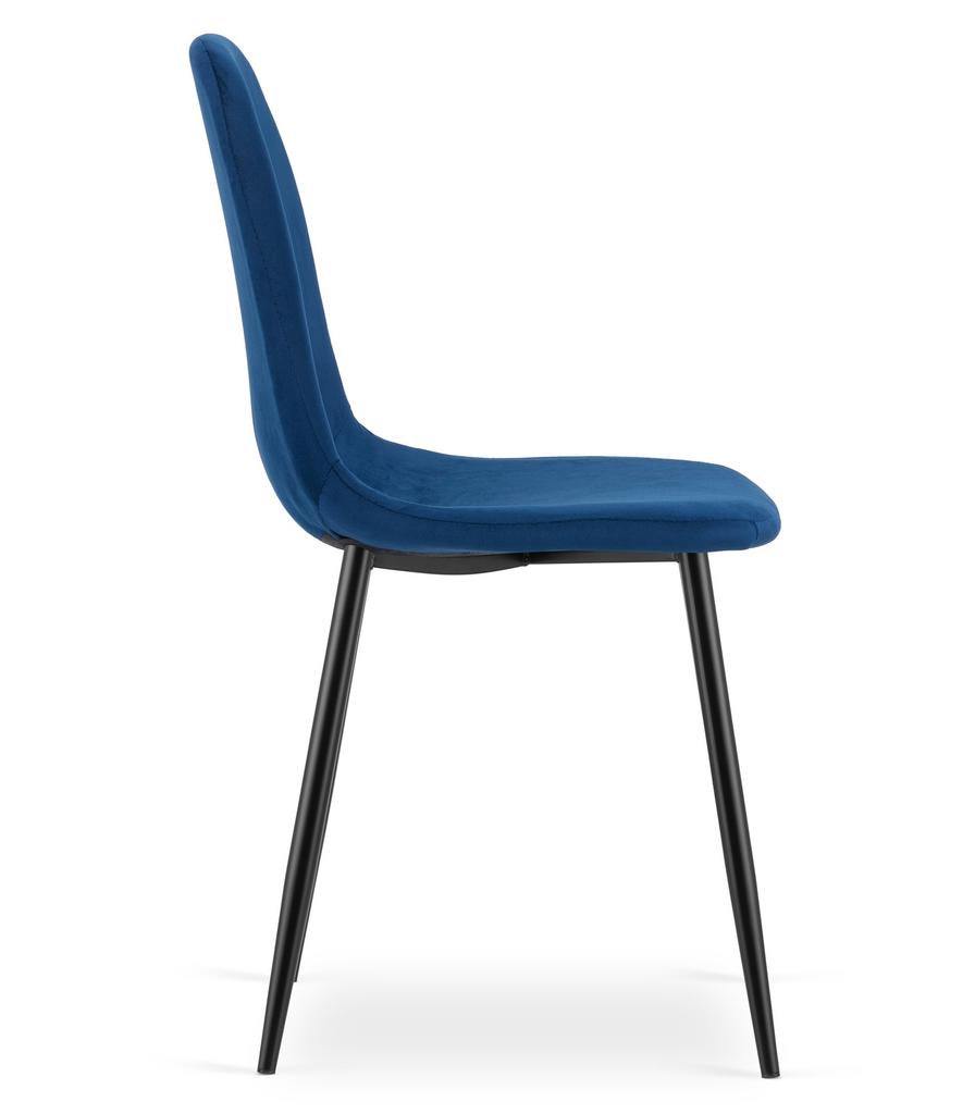 PADVA Chair - Navy Blue Velvet / Black Legs X 1
