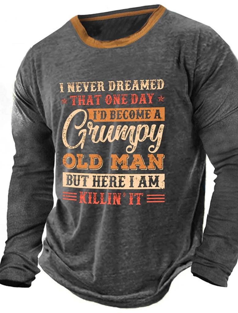 3D Men's Long Sleeve World Map Leisure Sports Fitness Retro Classic Long Sleeve Outdoor Sports T-Shirt Oversized Warm Longsleeve