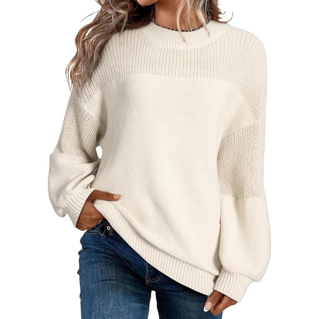 Women's Long Sleeve Winter  Sweater Sweater Knitted Pullover Round Neck Sweater Pullover Knitted Sweater