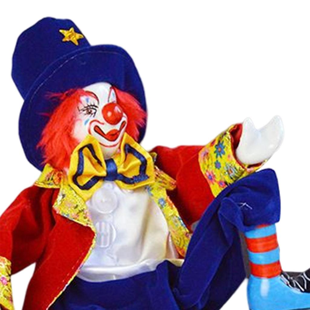 Clown Figurine Party Favor Decoration Artwork Action Figure for Bookshelf Bedroom
