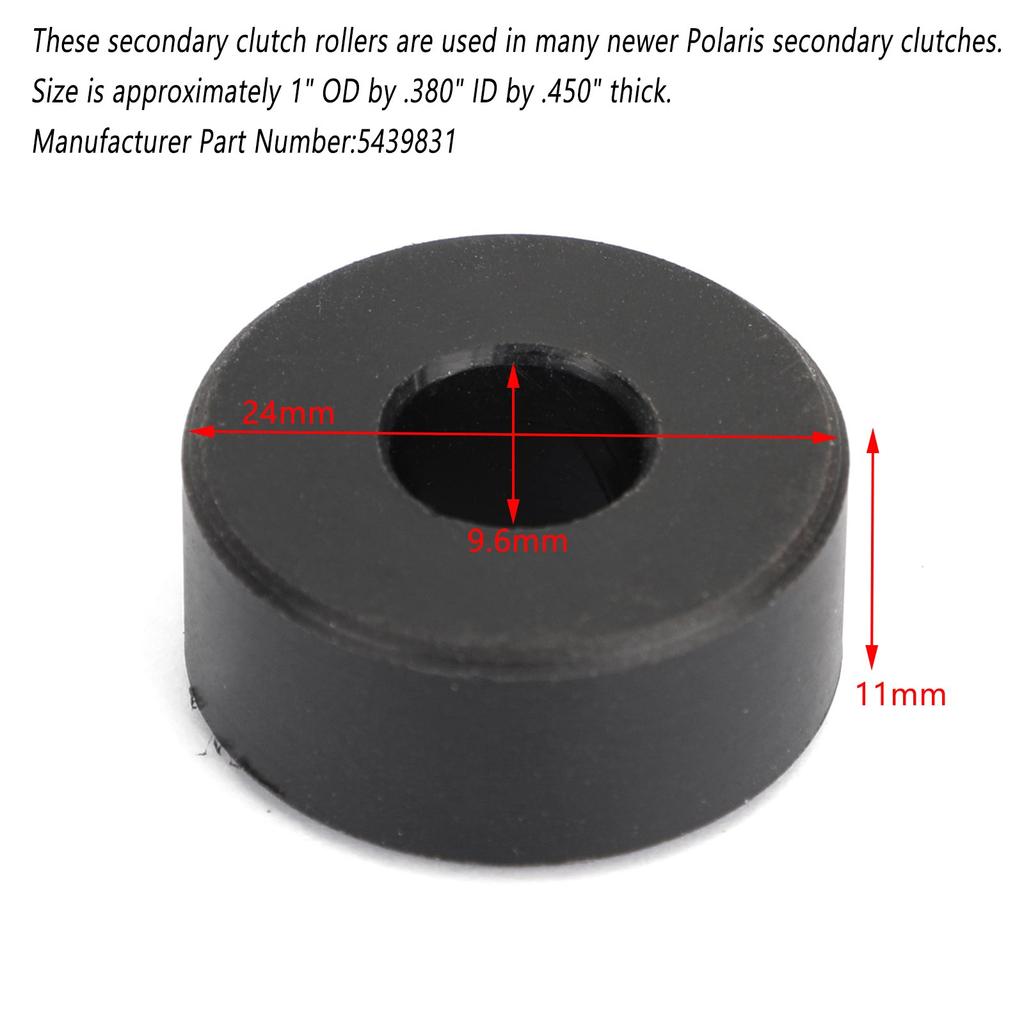 Par sekundärvariatorrullar för Polaris RZR Ranger ACE 570 900 2013-2019