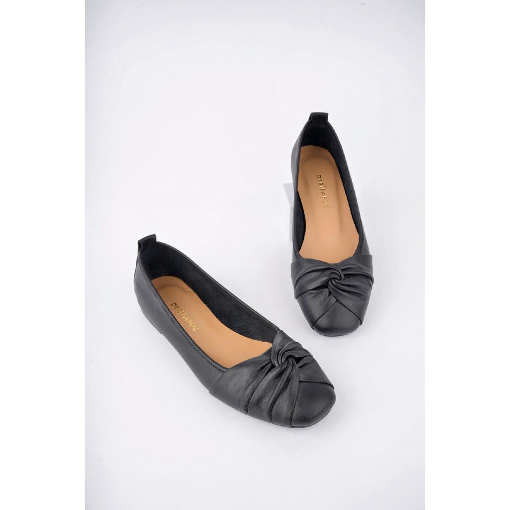 Genuine Leather White Women's Leather Ballerinas Dp58-4053