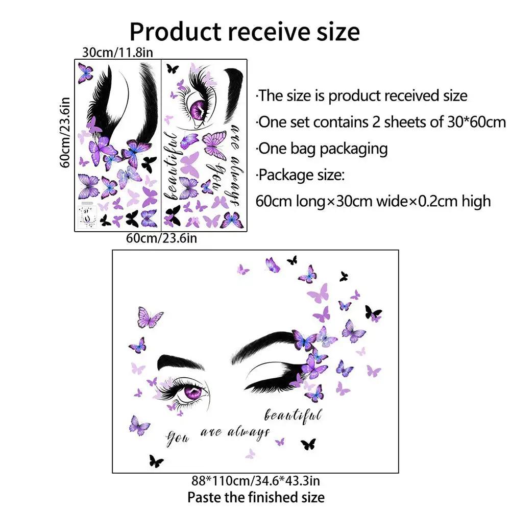 Acuarelă Prințesă pe Lună Autocolante de Perete pentru Camera Fetițelor Decalcomanii de Perete Fluture Floare Decor Dormitor Autocolante de Perete Cameră Bebeluș