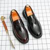 Foreign Trade Men's Leather Shoes Patent Leather Glossy Business Dress Small Leather Shoes Foreign Trade Spring and Autumn Casual Shoes Men's Office 