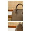 First Layer Cowhide Handheld Women's Bag, High-end Niche Design, Shell Bag, Simple and Versatile Mini Messenger Bowling Bag