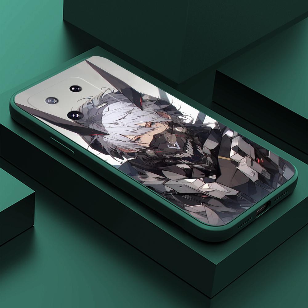 

Чехол для телефона с мультяшным красочным узором, квадратный, жидкий, силикон, TPU, полное покрытие камеры, противоударный защитный чехол для Xiaomi Redmi iPhone Redmi Note 11E 5G темно-зеленого