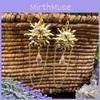 Gold Sun Pendant Waterfall Earrings With Alloy Material For Fashion And Casual Wear
