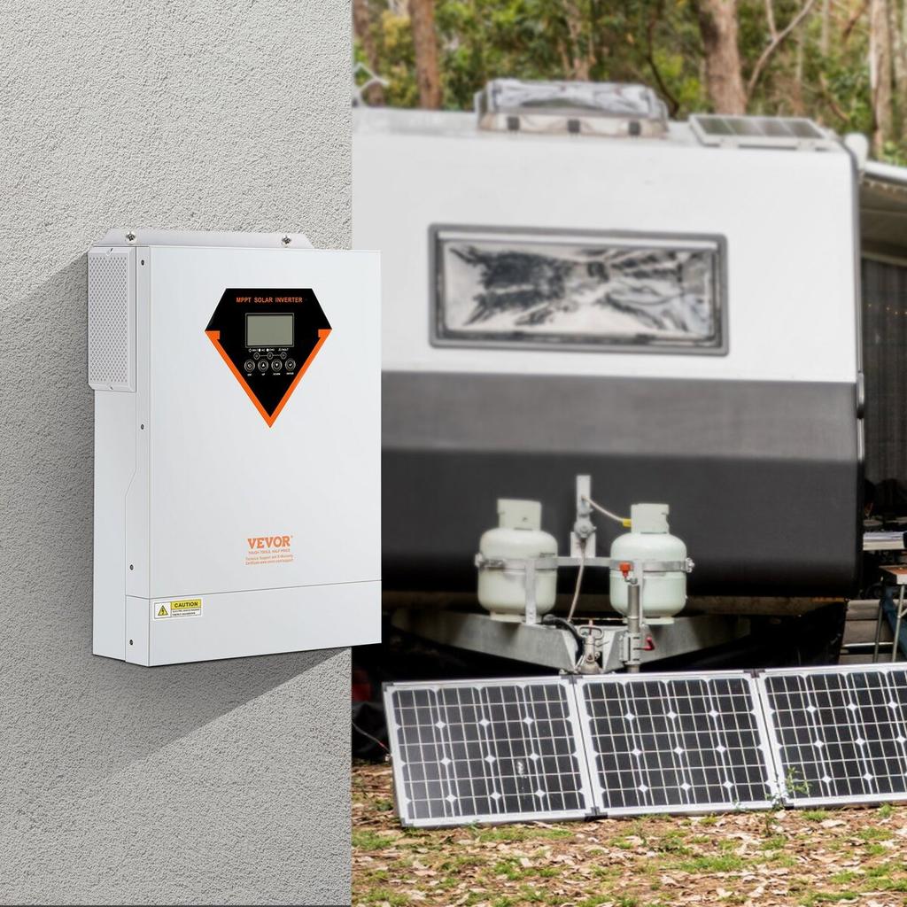 Hybrydowy Falownik Ładowarka Solarna 5500W 230V ze Sterownikiem Solarnym MPPT 100A
