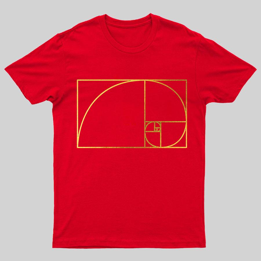 Fibonacci Spiral Geek Graphic T-Shirt