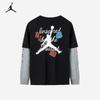 Jordan AJ Boys' Faux Two-Piece Long-Sleeve Cotton T-Shirt