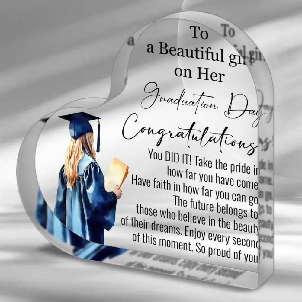 

Transparent Inspirational Gifts Creative Irregular Ornament Portable Graduation Gifts Daughter чистий