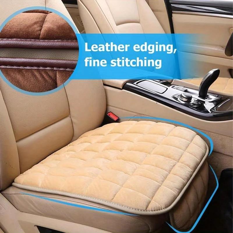 Plush Car Back Seat Protector Soft Non-Slip Durable Rear Row Seat Cushion Mat with Auto Chair Accessories Comfort Protection