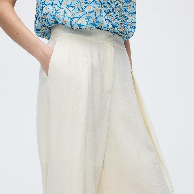 LANCY Women's Straight Wide-Leg Trousers