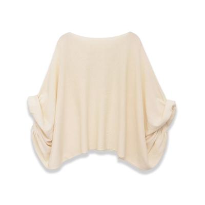 European and American Style, New Women's Clothing, Foreign Style, Fashionable Long-sleeved One-neck Knitted Top 3456009