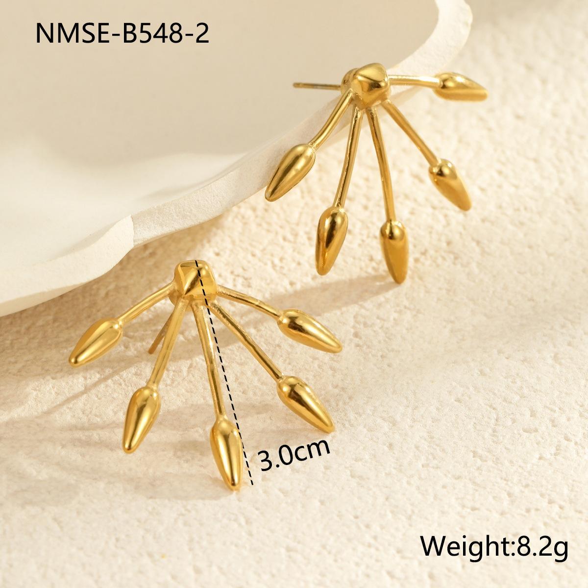 GEMCHIC Women s Irregular Geometric Design Stainless Steel Earrings, Non-Fading, Fashionable and Unique Ear Accessories