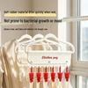 Portable Folding Clothes Hanger with Multi-Clips for Travel, Hotel & Business Trips - Soft Rubber for Drying Underwear & Socks
