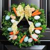 Vibrant Colors Front Gate Wreath Carrots Design Artificial Flower Wreath  Welcome Sign