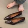 Cowhide Version~ Minimalist Temperament Kitten Heel Pointed Head Shallow Mouth Single Shoes Women's 2025 Autumn Commuting Thin Heel Small Leather Shoe