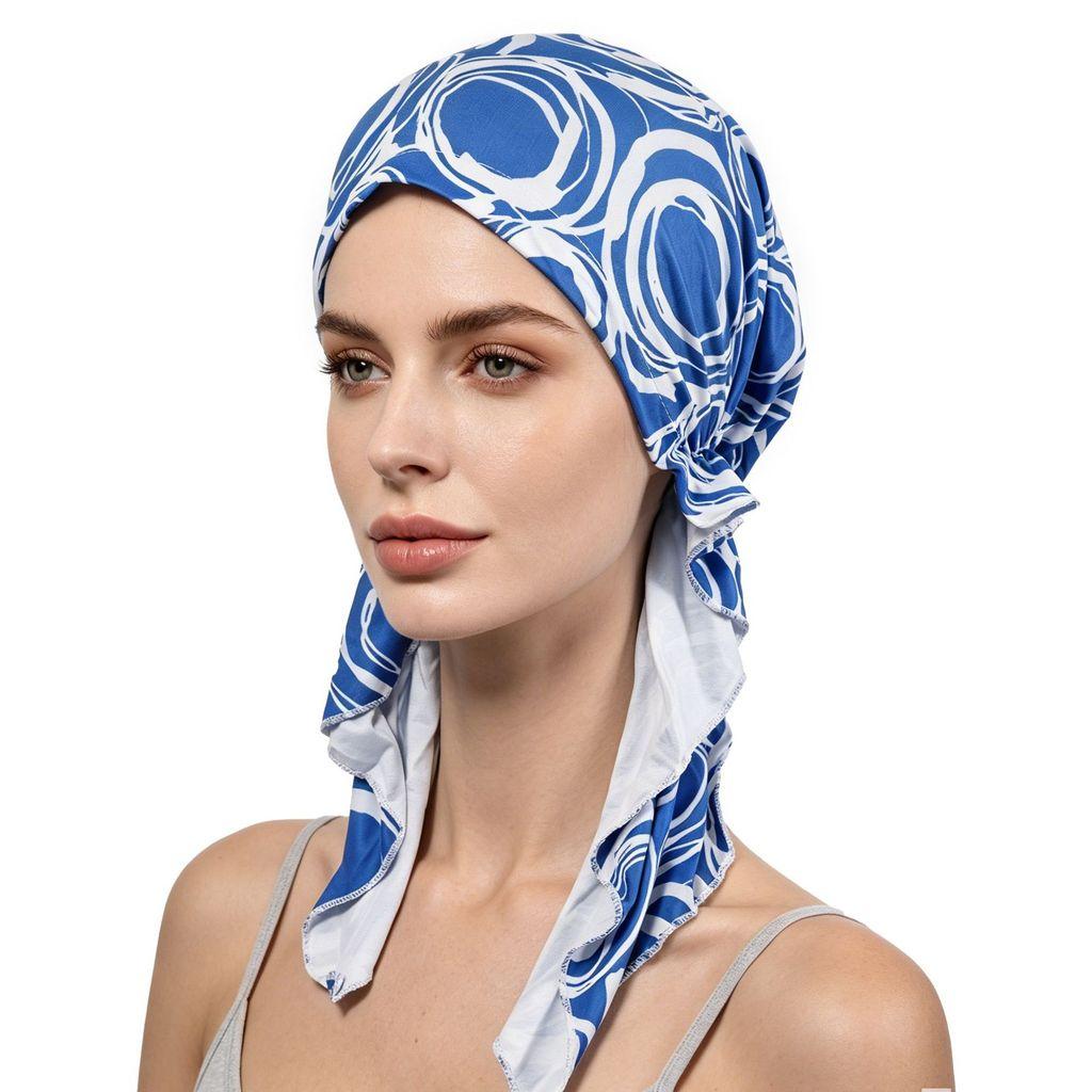 Foulard Estivo in Poliestere con Stampa Floreale Graffiti per Uso Casual
