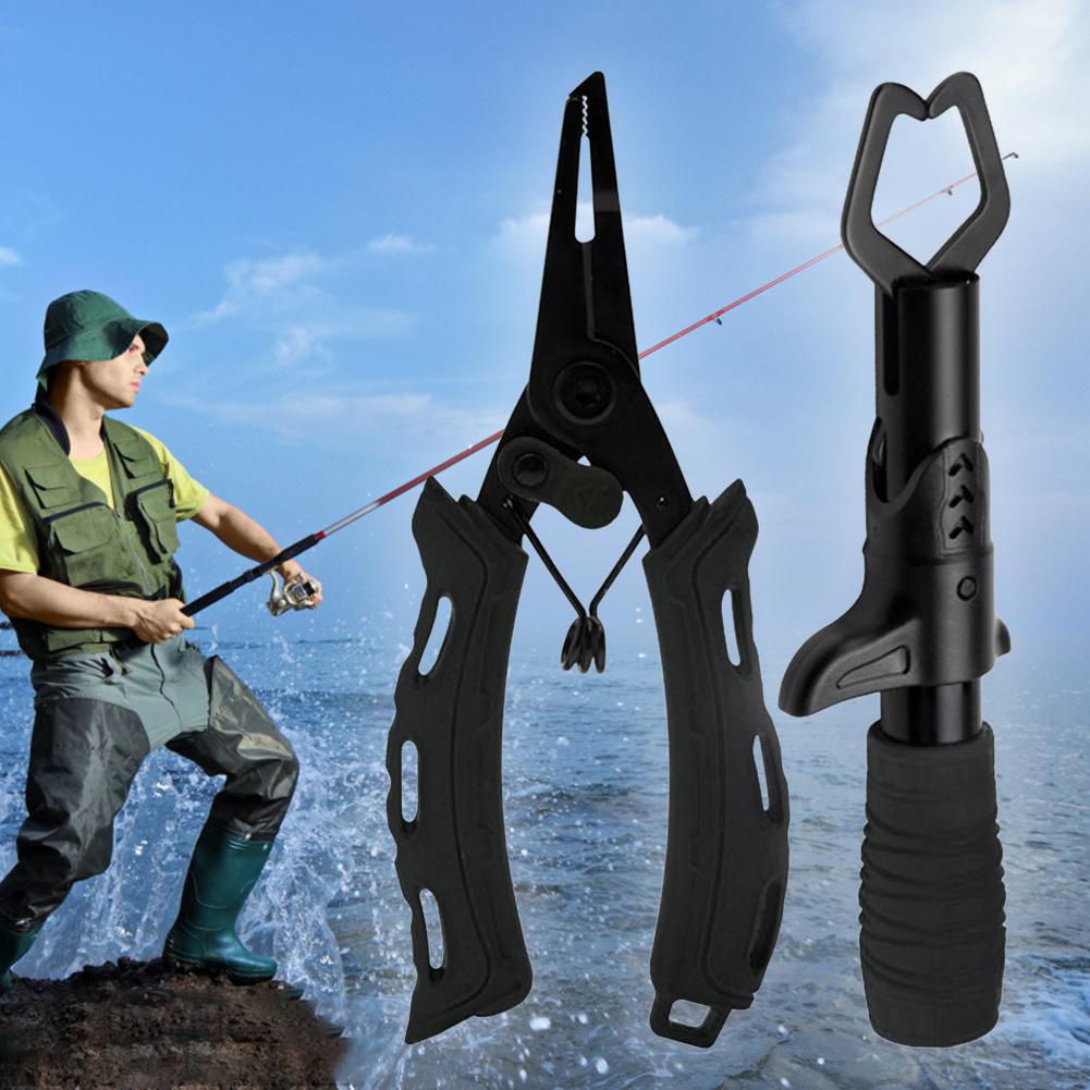 Fish Lip Gripper Fishing Pliers Stainless Steel Split Ring Fishing Tool Fishing Accessories Fish Lip Grip Tool for Fishing