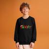 Kids' Fashion Loose-Fit Casual Long-Sleeve Christmas Print Oversized Crewneck Sweatshirt