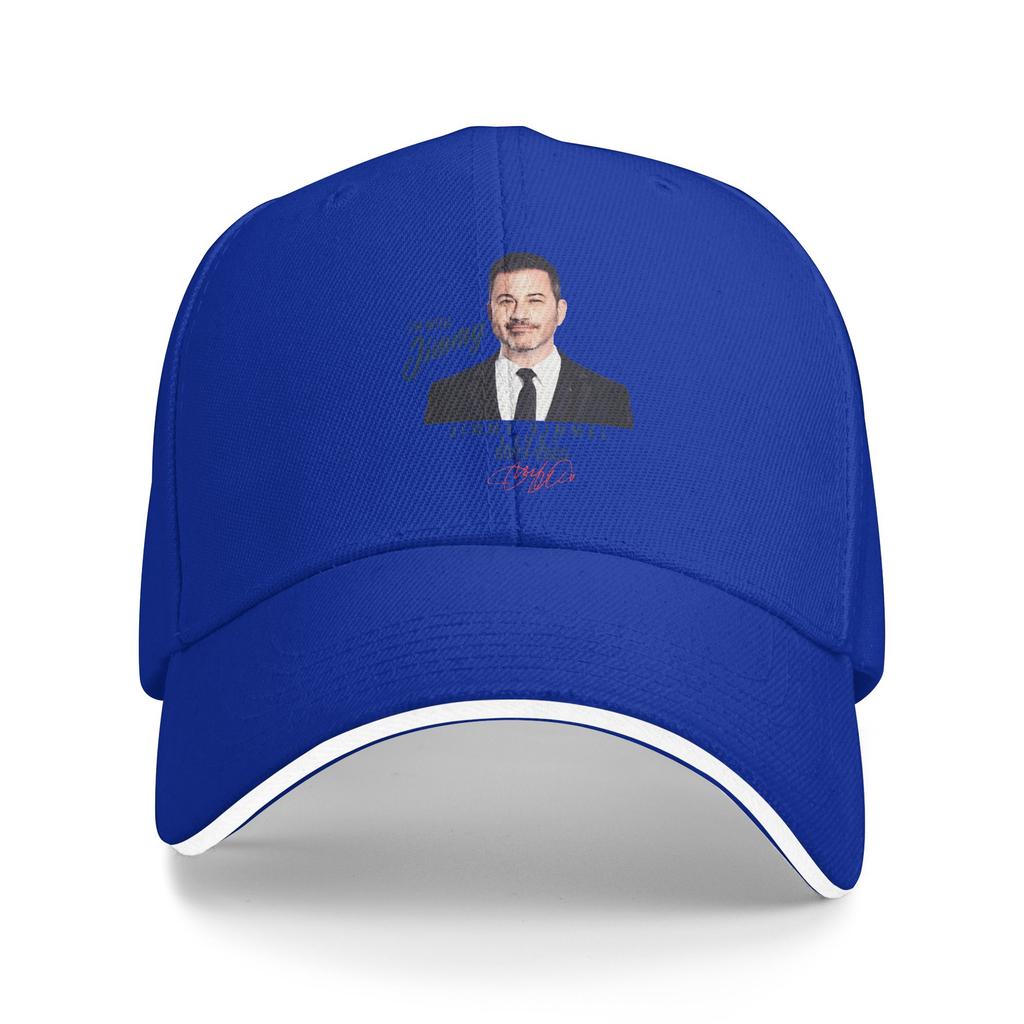 Jimmy kimmel Red Signature  Baseball Cap Adjustable Trucker Hat FeUnisex Unisex Vintage Custom DIY Baseball Caps