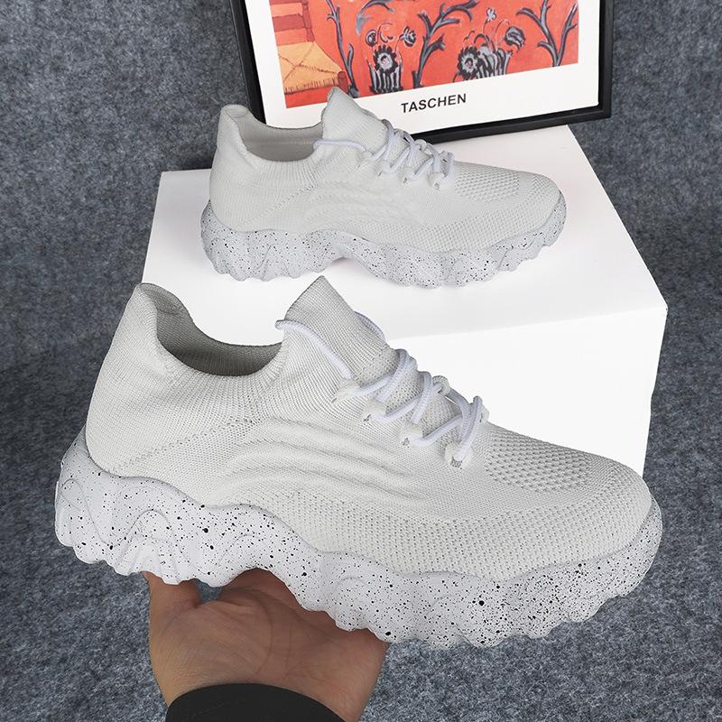Exclusive for 20252025 large size sports women's shoes breathable fly-woven socks shoes one-pedal lazy shoes