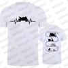 Men T-Shirt Motorcycles Evolution ECG Graphic Y2k Tops Funny Hip Hop Streetwear Two-sided Short Sleeve Tees Oversized Clothing