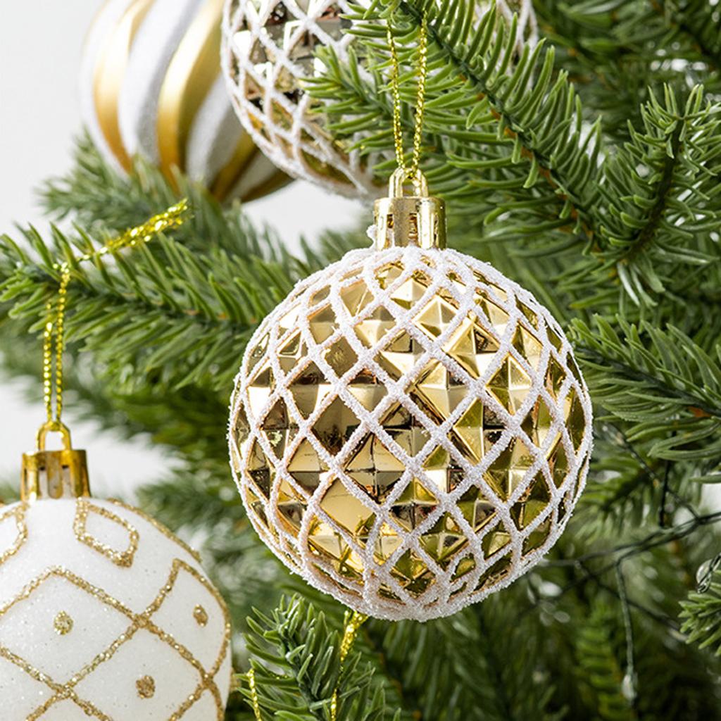 Christmas Ball Ornaments Set, Gold and Electroplated Balls for Holiday Party Decorations