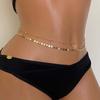 Fashion Metal Double Layered Beads Belly Chains for Women Simple Gold Color Waist Body Chain Beach Party Jewlery Accessories