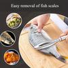 3-teiliges Edelstahl-Fischschuppenentferner-Set, Multifunktionale Fischschuppen-Reinigungsbürste und Schaber für schnelles Schuppen