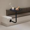 Mesa de Bistro para Cafetería Montada en la Pared, Tapa Redonda de Hierro Negro de 14" para Espacios Pequeños, Ahorra Espacio en el Suelo, Capacidad de Carga de 10 kg para Cafetería