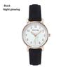 Orologio Luminoso Notturno Glow Pelle Donna Carino Semplice Quadrante Piccolo Orologio al Quarzo da Polso per Ragazze