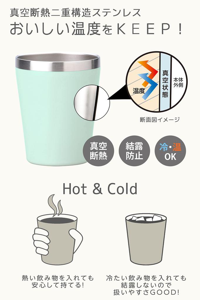 Vacuum Insulated Stainless Steel Tumbler 360ml Double Layer Convenience Store Coffee Cup Mug Thermal/Cold (Matte Purple)