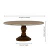 Round Cake & Cupcake Stand Footed Wood Cake Stand - Handcrafted Cake Display Decor - for Kitchen or Dining Table Centerpiece - Decorative Cake Platter