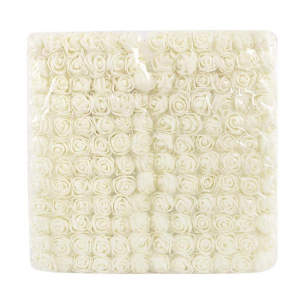 144/288 Stück Mini Spitze Rosenblume Kunstblume Kleine Schaumrosenblütenköpfe Hochzeitsdekoration DIY Bastelstraußzubehör