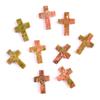 Pack of 19 Crystal Crosses Charm Holeless Design Natural Energy Enhancers for Meditations Home Office Desk Decors Craft