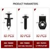 Xislet Set Of 30Pcs Body Panel Torx Screw 7519650, U-Type Flat Nut 7547674, Plastic Fastener Rivets 7661855 Compatible With UTV ATV Polaris Ranger
