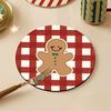 Christmas Decoration Coaster Christmas 2025 Cup Place Mat Kitchen Cup Pad Home Desktop New Year Ornaments