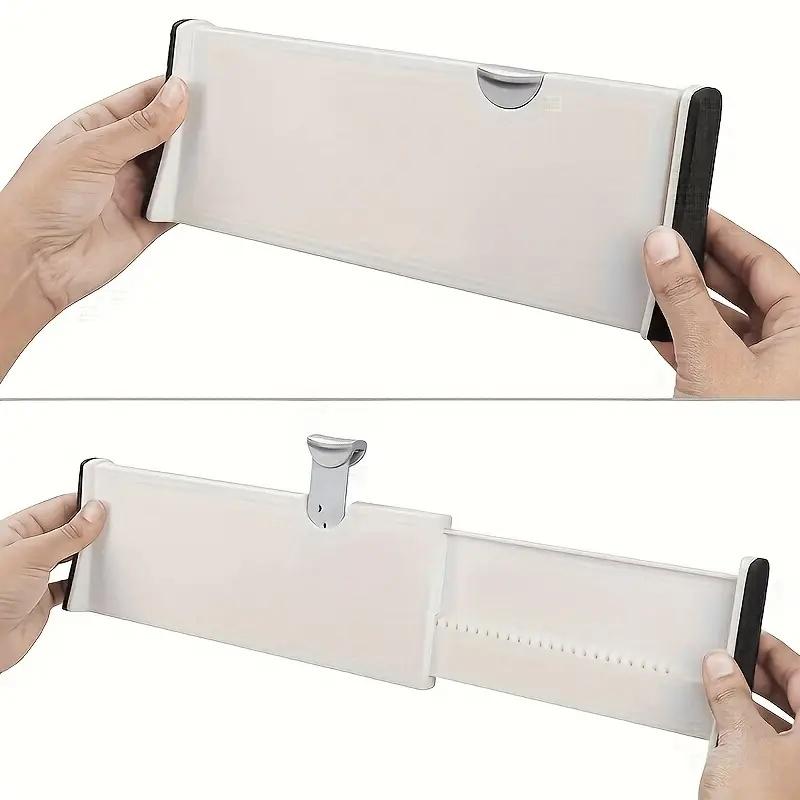 Verstellbarer 4-Zoll-Schubladenteiler, erweiterbar 11,6-43,18 cm - Mehrzweck-ABS-Organizer für jeden Raum