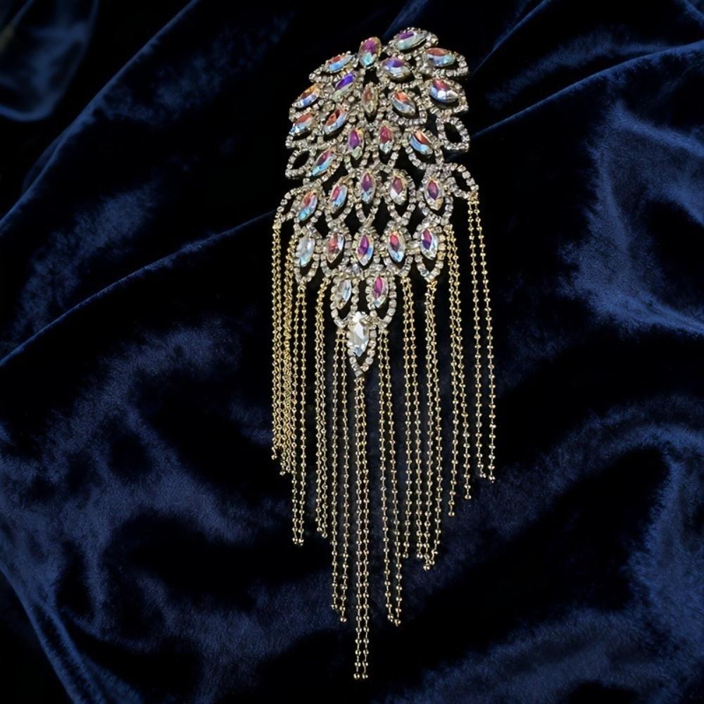 Pin Beads Tassel Epaulette Rhinestone Shoulder Jewelry Clothing Accessories