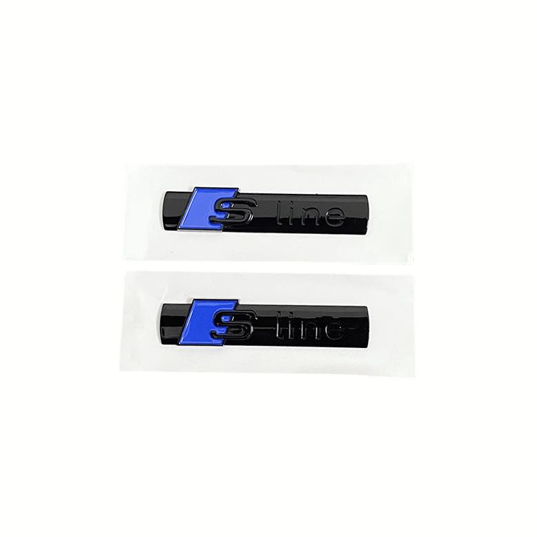 Sline Logo Car Fender Side Badge Emblem A1 A2 A3 A4 A5 A6 A7 A8 TT S3 S4 S5 S6 S7 Q2 Q3 Q5 Q7 Q8 RS3 R8