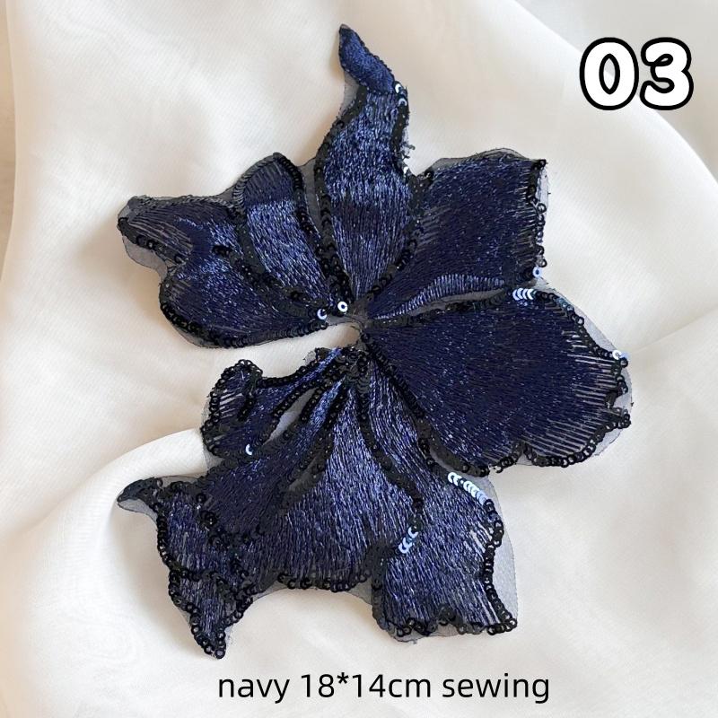 1 ks Zlatá a stříbrná flitrová výšivka Květina Našívací nášivka Aplikace Látka DIY Šaty Klobouk Taška Cheongsam Oblečení Dekor Nášivky