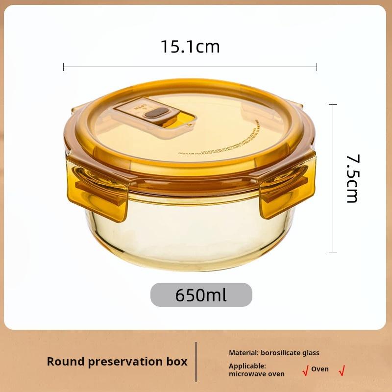 

Контейнер для зберігання харчових продуктів із високоякісного боросилікатного скла Anmai Закритий ланч-бокс Зберігання свіжості Суп Салатниці Холодильник Мікрохвильова піч