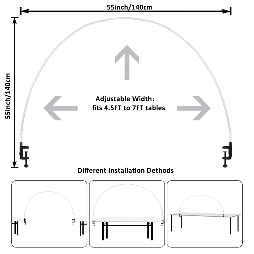 1 Set White Table Balloon Arch Kit Arch Frame for Different Size Tables Balloon Garland Decorations for Birthday Party Wedding 5